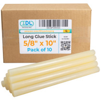 5/8" x 10" Cardboard Glue Sticks for Professional Glue Guns, Amber
